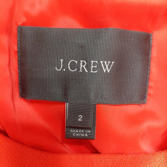 J.Crew Red Double Zip Shift Dress Gold Zippers - Size 2 - Picture 3 of 9